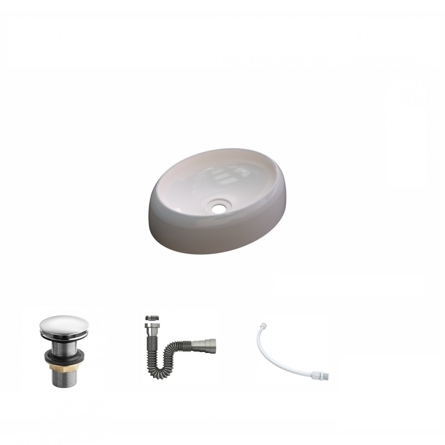 Kit Cuba Ov39 com Válvula Click 1 Polegada G e Sifão Cromado e Flexível Compace - 2