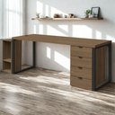 Ver imagem 2 de Conjunto Escritorio Industrial 3 Peças 190 Cm Frame Kappesberg Munique