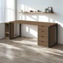 Ver imagem 5 de Conjunto Escritorio Industrial 3 Peças 190 Cm Frame Kappesberg Munique