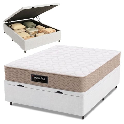 Cama Box Baú Colchão Casal Molas Ensacadas Splendido Munhoz
