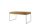 Ver imagem 2 de Mesa Industrial Filadélfia 120x75 Ferro Branco Tampo Canela