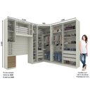 Ver imagem 4 de Quarto Modulado Solteiro Seletto 5 Peças Areia/Jequitibá com Espelho - Móveis Henn