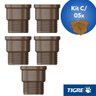 Kit 5 Adaptador Curto Conexão PVC Marrom Roscável Soldável Para Água Fria 1/2 Polegadas 20mm - 2