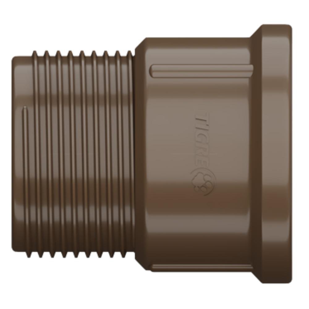 Kit 5 Adaptador Curto Conexão PVC Marrom Roscável Soldável Para Água Fria 1/2 Polegadas 20mm - 3