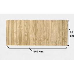 Cabeceira Madeira De Pinus Natural Casal 140Cm Esmeralda - 5