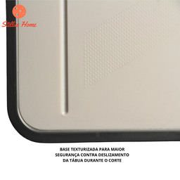 Tábua de Corte Gourmet Retangular Dupla Inox e Polietileno - 3