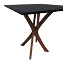 Ver imagem 4 de Mesa de Jantar Tiê Tampo Quadrado 80x80 Amêndoa/Preto