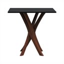 Ver imagem 3 de Mesa de Jantar Tiê Tampo Quadrado 80x80 Amêndoa/Preto