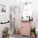 Ver imagem 5 de Barra de Apoio Alça 50cm Preto Inox Kit 3 Unidades Segurança Cadeirante Acessibilidade Deficiente