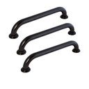 Ver imagem 1 de Barra de Apoio Alça 50cm Preto Inox Kit 3 Unidades Segurança Cadeirante Acessibilidade Deficiente