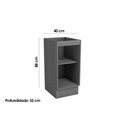 Ver imagem 3 de Balcão de Cozinha C/ Tampo Ciela R622 C/ 1 Porta 40cm Canela - Kappesberg