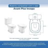 Tampa Vaso Sanitário Poliester Acrilico Avant Plus Branco para Bacia Incepa - 4