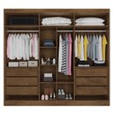 Ver imagem 2 de Guarda Roupa Oslo 6 Portas 6 Gavetas 100% Mdf -braúna - Made Marcs