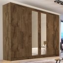 Ver imagem 1 de Guarda Roupa Oslo 6 Portas 6 Gavetas 100% Mdf -braúna - Made Marcs