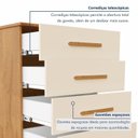 Ver imagem 6 de Cômoda 4 Gavetas Puxador em MDF e Pés Reguláveis Lisboa