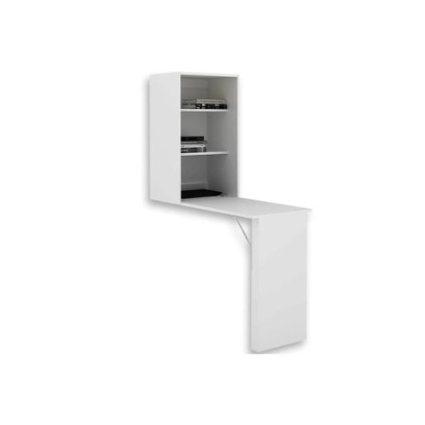 Armário Multiuso Lavanderia Am3106 C/ Mesa Retrátil e 2 Prateleiras Branco - Tecno Mobili