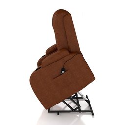 Poltrona do Papai Reclinável Crihs Lift com Massagem e Aquecimento Pu Caramelo Brilho G23 - Gran - 3