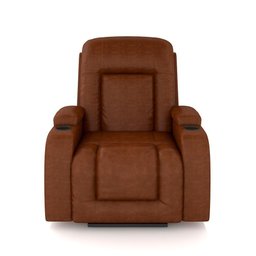 Poltrona do Papai Reclinável Crihs Lift com Massagem e Aquecimento Pu Caramelo Brilho G23 - Gran - 6