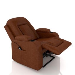 Poltrona do Papai Reclinável Crihs Lift com Massagem e Aquecimento Pu Caramelo Brilho G23 - Gran - 4