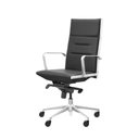 Ver imagem 1 de Cadeira Office Plus Size Diretor Portland Rivatti Estofada PU Preto até 200kg Base Rodizio Nylon