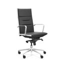 Ver imagem 3 de Cadeira Office Plus Size Diretor Portland Rivatti Estofada PU Preto até 200kg Base Rodizio Nylon