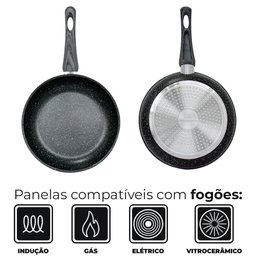 Jogo de Panelas de Indução Antiaderente Cerâmica Viena Zebra 5 Peças - Casambiente - 3