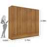 Guarda Roupa Casal 6 Portas 9 Gavetas - Stillus-Cinamomo - Tcil Móveis - 3