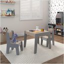 Ver imagem 2 de Conjunto Mesa Infantil 2 Cadeiras Mdf Diana Cinza Conect Ofertamo