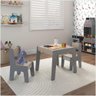 Conjunto Mesa Infantil 2 Cadeiras Mdf Diana Cinza Conect Ofertamo - 2