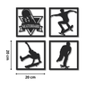 Quadros Esportes Decoração Futebol Skate Basquete Outros Mdf:skate - 3