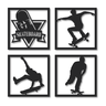 Quadros Esportes Decoração Futebol Skate Basquete Outros Mdf:skate - 2