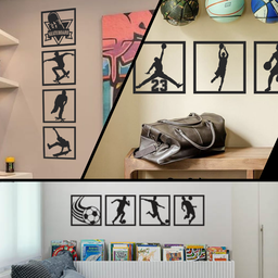 Quadros Esportes Decoração Futebol Skate Basquete Outros Mdf:skate - 4