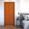 Porta de Madeira Bater Lisa U.v Rubi 210cmx70cm - Mogno - 1