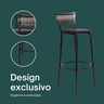 Kit 4 Banquetas Alta para Cozinha Junco Degradê Bancada Bistrô Balcão Ilhas Área Gourmet Piscina - 4