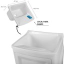 Ver imagem 6 de Gabinete para Lavanderia com Tanque Branco 01 Porta + Torneira Branca + Fita Veda Rosca