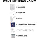 Ver imagem 4 de Gabinete para Lavanderia com Tanque Branco 01 Porta + Torneira Branca + Fita Veda Rosca