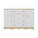Ver imagem 7 de Cômoda Infantil 125cm 2 Portas e 4 Gavetas Realeza Multimóveis Mp4455 Madeirado/branco