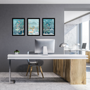 Ver imagem 2 de Tríptico - Quadros Decorativos Floral Natureza Grande:Preto