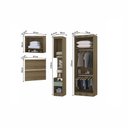 Ver imagem 4 de Quarto de Solteiro com Guarda Roupas Mesa de Cabeceira e Nicho Paris Luciane Móveis