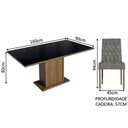 Ver imagem 7 de Conjunto Sala De Jantar Mesa Tampo De Vidro 6 Cadeiras