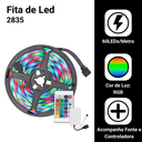 Ver imagem 6 de Flita Led Colorida Rgb 5 Metros 12v 2835 Controle e Fonte