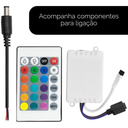 Ver imagem 2 de Flita Led Colorida Rgb 5 Metros 12v 2835 Controle e Fonte