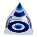 Ver imagem 1 de Pirâmide Cristal Olho Grego Turco 5 Cm Amuleto Proteção