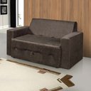 Ver imagem 2 de Sofá Cama Casal 5000 Com Braço Tecido Veludo Mamflex