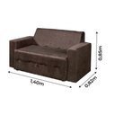 Ver imagem 3 de Sofá Cama Casal 5000 Com Braço Tecido Veludo Mamflex