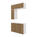 Ver imagem 2 de Conjunto para Banheiro Kappesberg Celeste 4 Peças Branco/nogueira 120cm