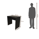 Ver imagem 3 de Escrivaninha Mesa Escritório 80cmx47cm 80cm Preto