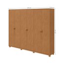 Ver imagem 7 de Roupeiro Vitória 6 Portas 270 Amêndoa Clean