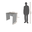 Ver imagem 3 de Escrivaninha Mesa Escritório 80cmx47cm 80cm Cinza Cristal