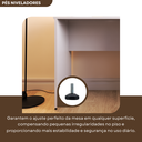 Ver mais imagens de Escrivaninha Mesa Escritório 80cmx47cm 80cm Cinza Cristal